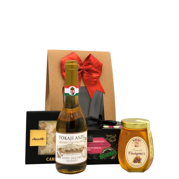 „Aszú & Cream + Honey„ bor ajándékcsomag rendelés - ajándék házhozszállítás