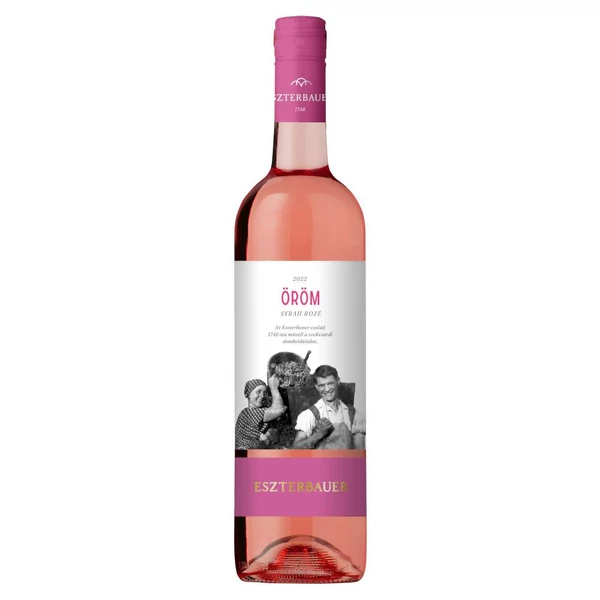 ESZTERBAUER Öröm Syrah Rozé 2024 (0,75l) - Száraz rosébor - Ital Rendelés - Ital Házhozszállítás - Borkereskedés