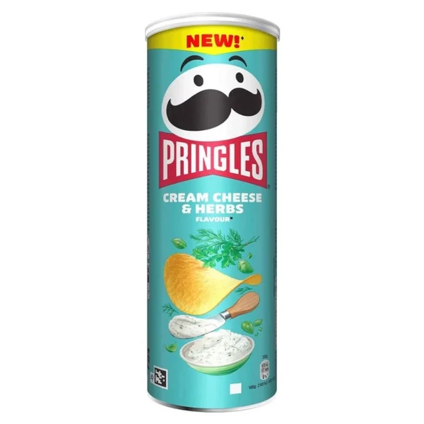 PRINGLES Cream Cheese & Herbs chips (165g) - Chips Rendelés - Chips Házhozszállítás - Ital Park