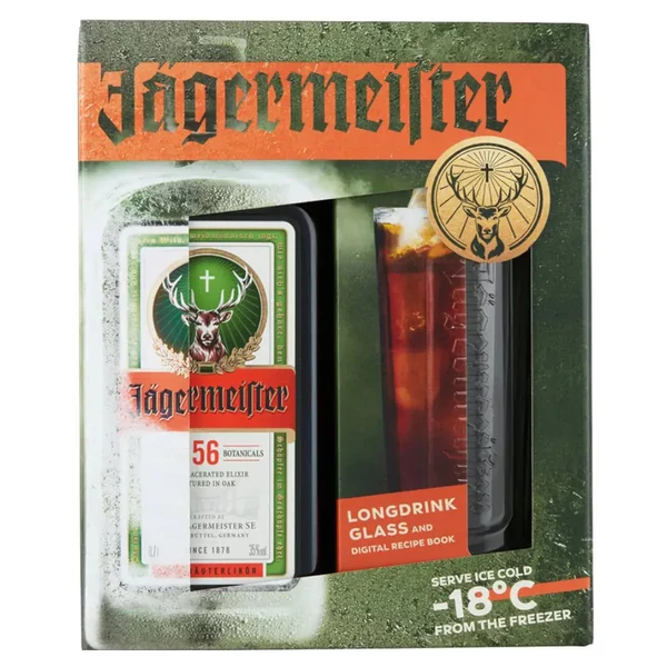 JAGERMEISTER likőr + dd, pohár (0,7l - 35%) - Ital Rendelés - Ital Házhozszállítás - Ital Park