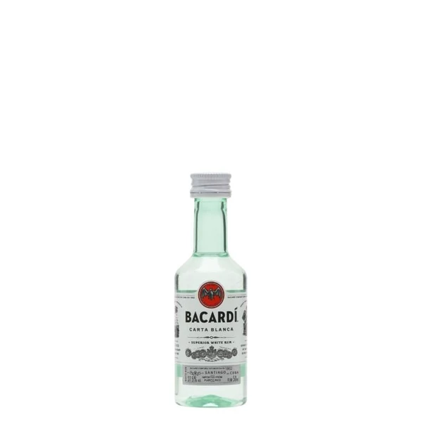 BACARDI Carta Blanca 0.05 l white rum (0,05l - 40%) - Ital Rendelés - Ital Házhozszállítás - Ital Park