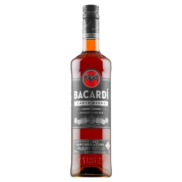 BACARDI Carta Negra black rum (0,7l - 40%) - Ital Rendelés - Ital Házhozszállítás - Ital Park