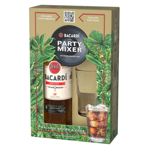 BACARDI Spiced rum + dd, pohár (0,7l - 35%) - Ital Rendelés - Ital Házhozszállítás - Ital Park