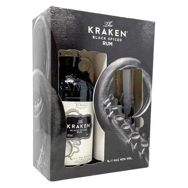 KRAKEN Black Spiced rum + pohár (1,0l - 40%) - Ital Rendelés - Ital Házhozszállítás - Ital Park