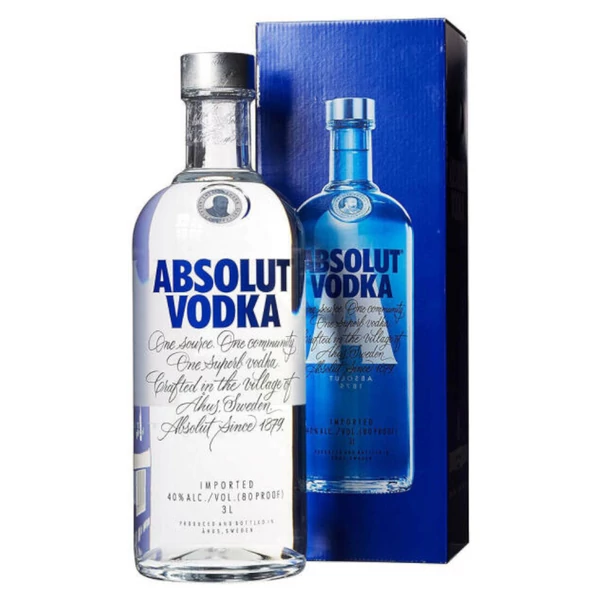 ABSOLUT vodka + dd (3.0l - 40%) - Ital Rendelés - Ital Házhozszállítás - Ital Park