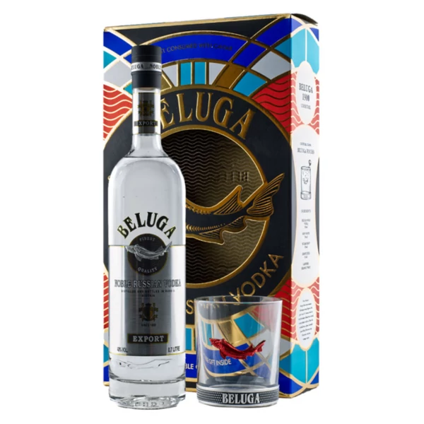 BELUGA Noble vodka PDD + pohár (0,7l - 40%) - Ital Rendelés - Ital Házhozszállítás - Ital Park