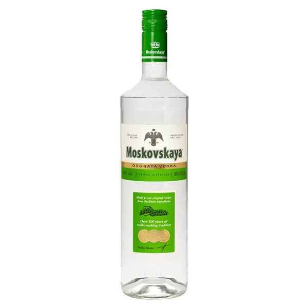 MOSKOVSKAYA vodka (1,0l - 40%) - Ital Rendelés - Ital Házhozszállítás - Ital Park