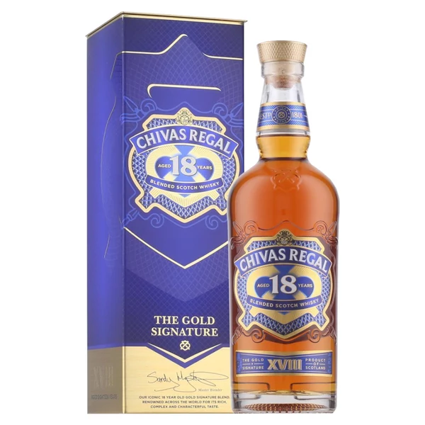 CHIVAS REGAL 18 éves whisky PDD (0,7l - 40%) - Ital Rendelés - Ital Házhozszállítás - Ital Park