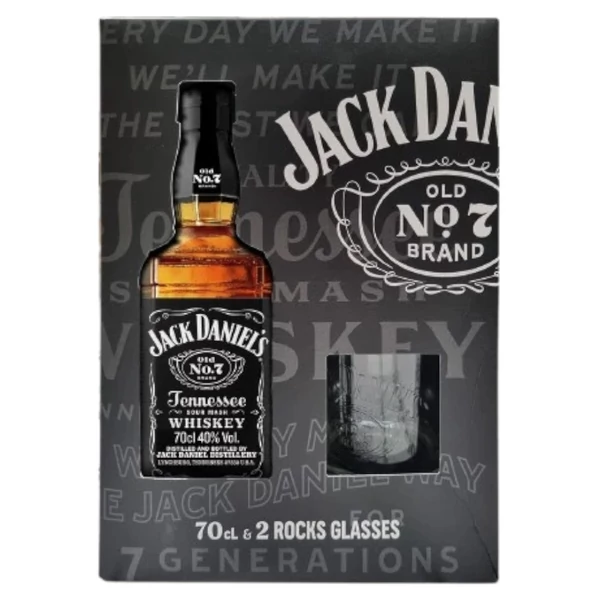 JACK DANIEL'S whisky + dd, pohár (0,7l - 40%) - Ital Rendelés - Ital Házhozszállítás - Ital Park
