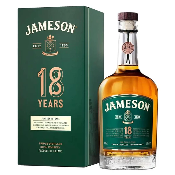 JAMESON 18 Years whiskey PDD (0,7l - 46%) - Ital Rendelés - Ital Házhozszállítás - Ital Park