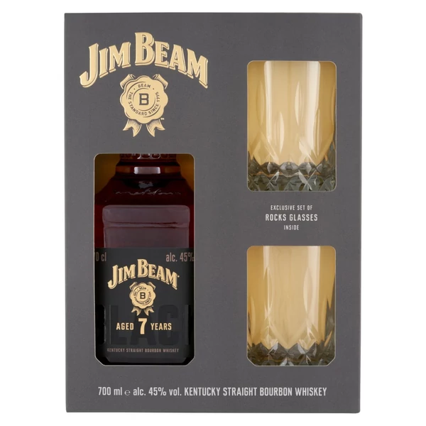 JIM BEAM Black whisky + pohár (0,7l - 43%) - Ital Rendelés - Ital Házhozszállítás - Ital Park