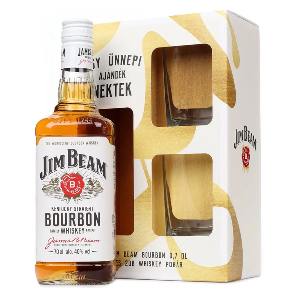 JIM BEAM whisky + dd, pohár (0,7l - 40%) - Ital Rendelés - Ital Házhozszállítás - Ital Park