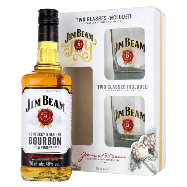 JIM BEAM whisky + dd, pohár (0,7l - 40%) - Ital Rendelés - Ital Házhozszállítás - Ital Park
