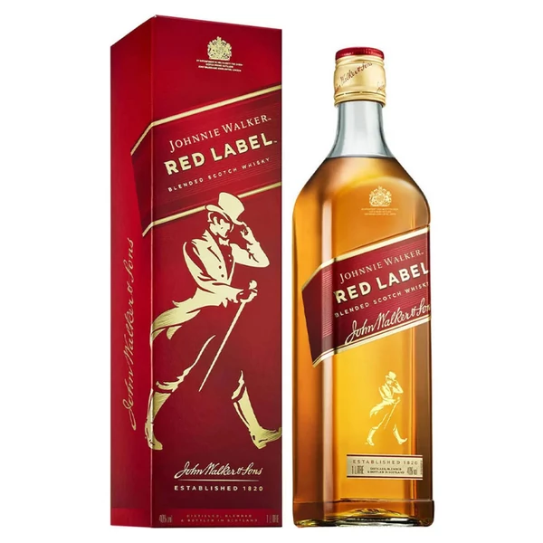 JOHNNIE WALKER Red Label whisky + dd (1,0l - 40%) - Ital Rendelés - Ital Házhozszállítás - Ital Park