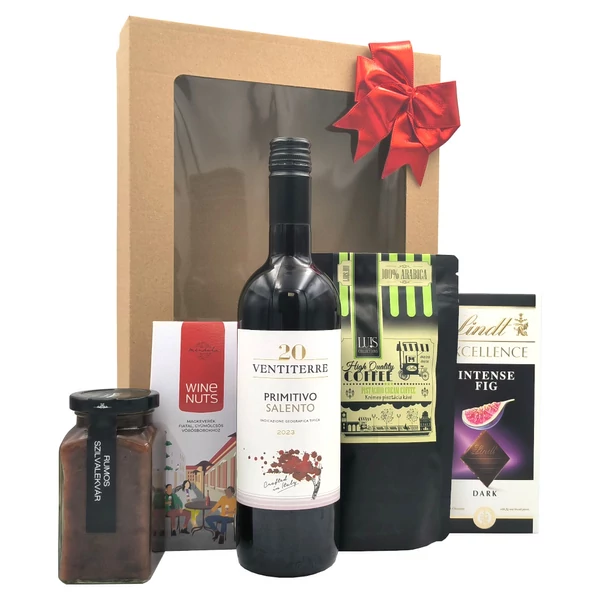 „Dono Primitivo„ bor ajándékcsomag rendelés - ajándék házhozszállítás
