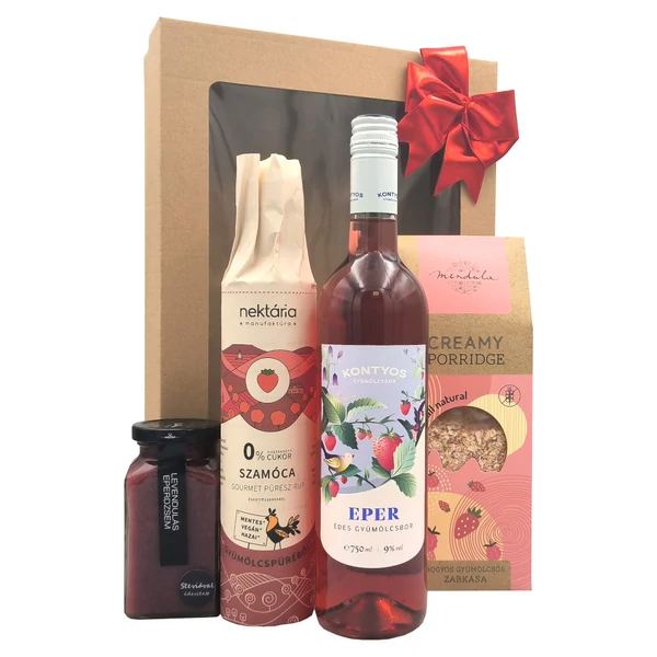 „Strawberry Dream„ gyümölcsbor ajándékcsomag