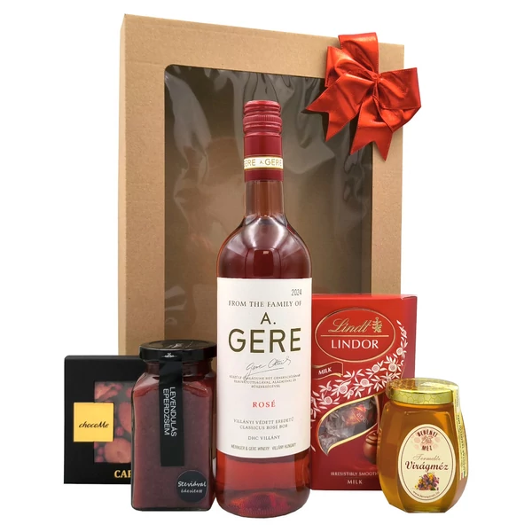„Wine & Sweets - Rosé„ bor ajándékcsomag rendelés - ajándék házhozszállítás