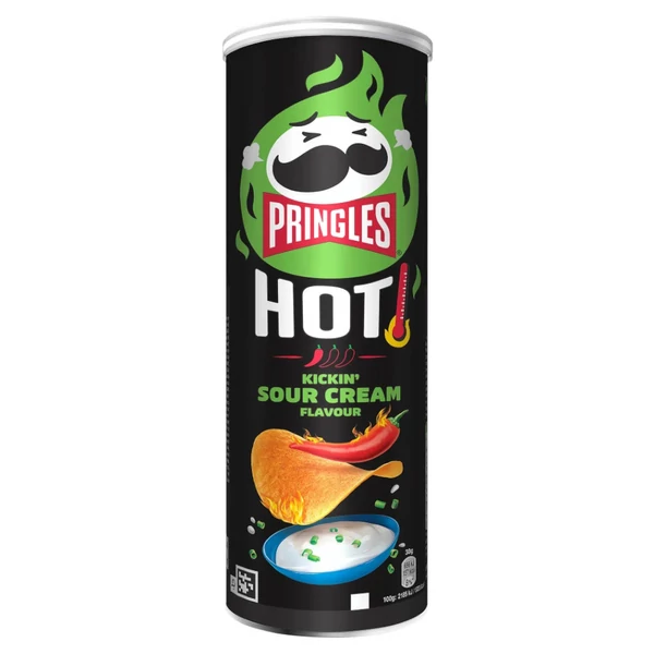 PRINGLES HOT Kickin Sour Cream chips (160g) - Chips Rendelés - Chips Házhozszállítás - Ital Park