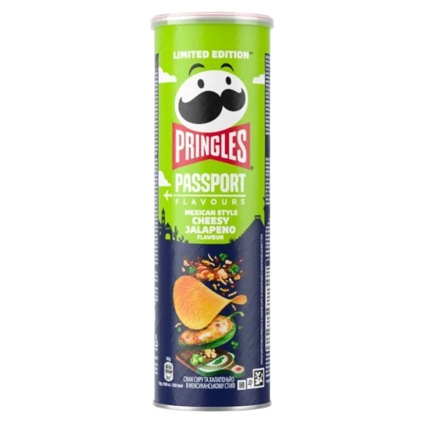 PRINGLES Passport Mexican Style Cheesy Jalapeno chips (165g) - chips rendelés - Chips Rendelés - Chips Házhozszállítás - Ital Park
