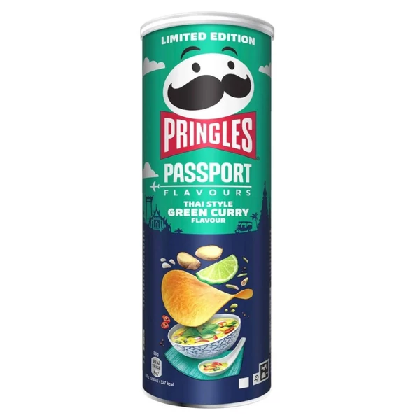 PRINGLES Passport Thai Style Green Curry chips (165g) - Chips Rendelés - Chips Házhozszállítás - Ital Park