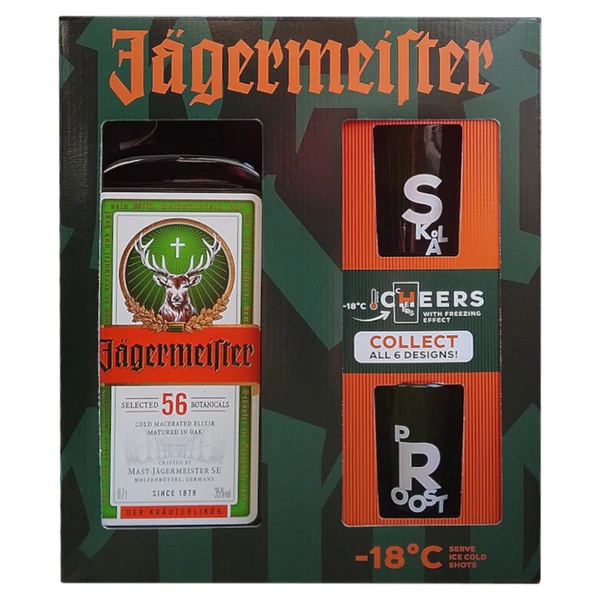 JAGERMEISTER likőr + dd, pohár (0,7l - 35%) - Ital Rendelés - Ital Házhozszállítás - Ital Park