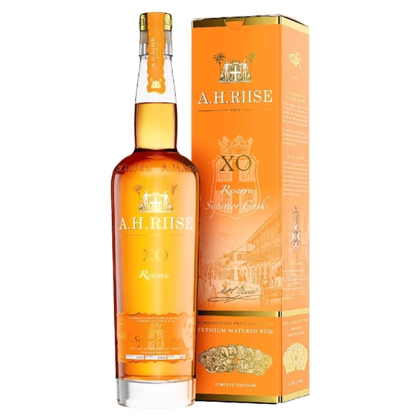 A.H. RIISE XO Superior Cask rum + díszdoboz (0,7l - 40%) - Ital Rendelés - Ital Házhozszállítás - Ital Park