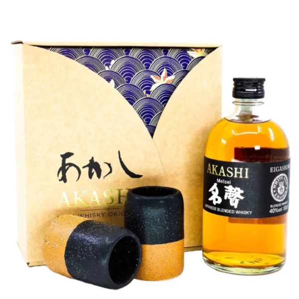 AKASHI Meisei whisky PDD + pohár (0,5l - 40%) - Ital Rendelés - Ital Házhozszállítás - Ital Park