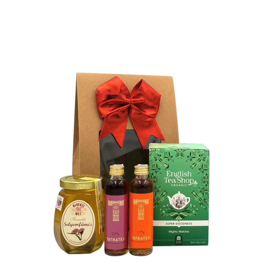 „Tea & Bee - Matcha„ tealikőr ajándékcsomag