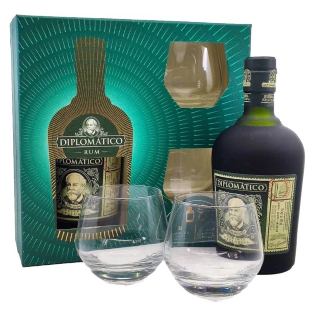 DIPLOMÁTICO Reserva Exclusiva rum + dd, pohár (0,7l - 40%)