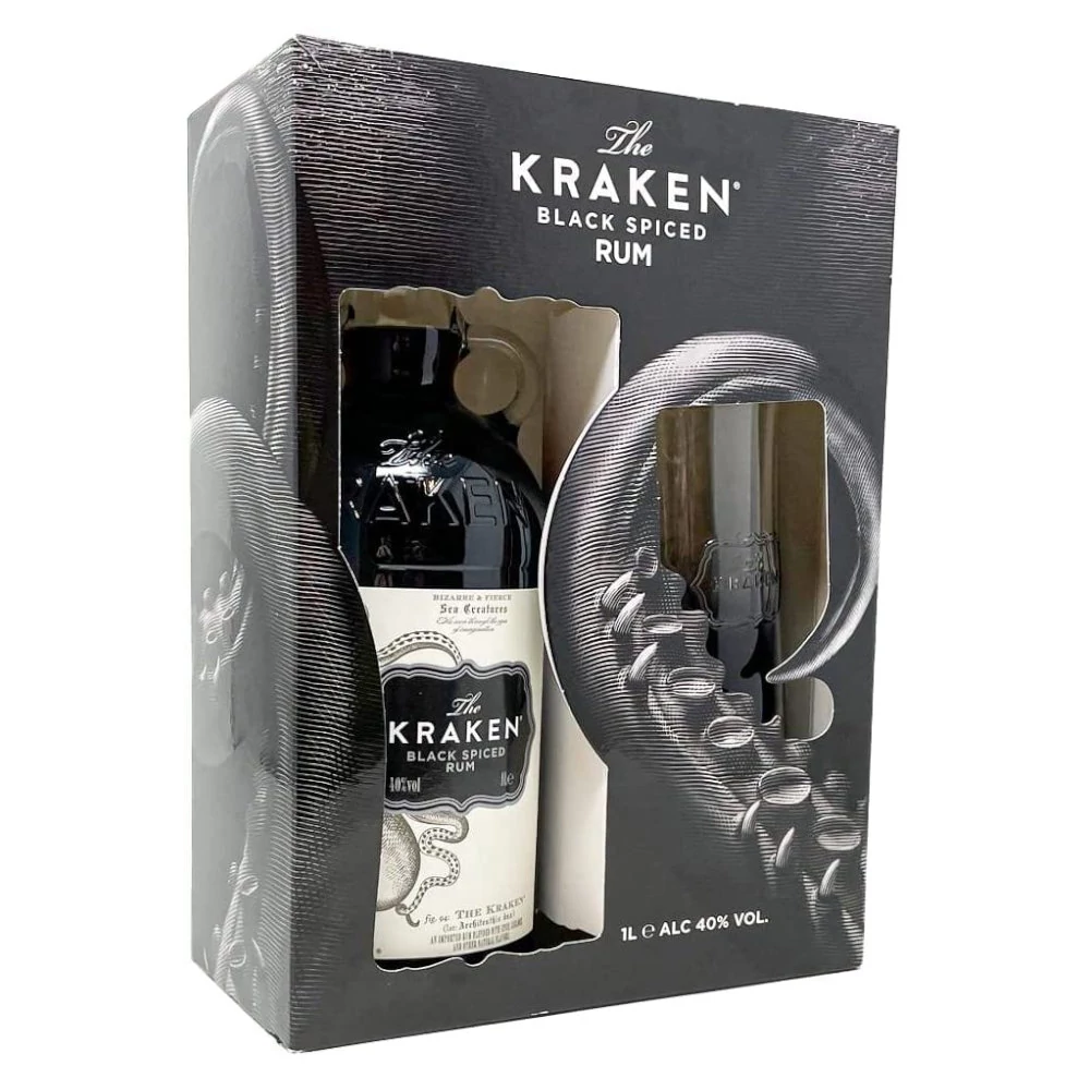 KRAKEN Black Spiced rum + pohár (1,0l - 40%)