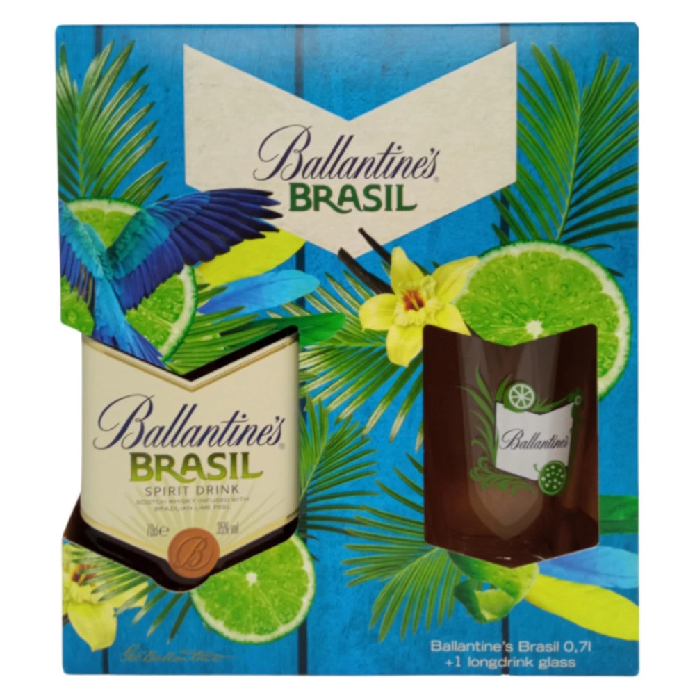 BALLANTINE'S Brasil whisky + dd, pohár (0,7l - 30%)