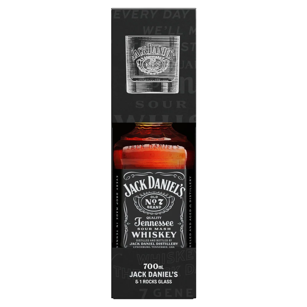 JACK DANIEL'S whisky + dd, pohár (0,7l - 40%)