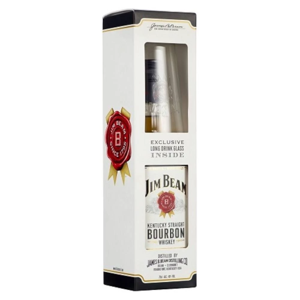 JIM BEAM whisky + dd, pohár (0,7l - 40%)