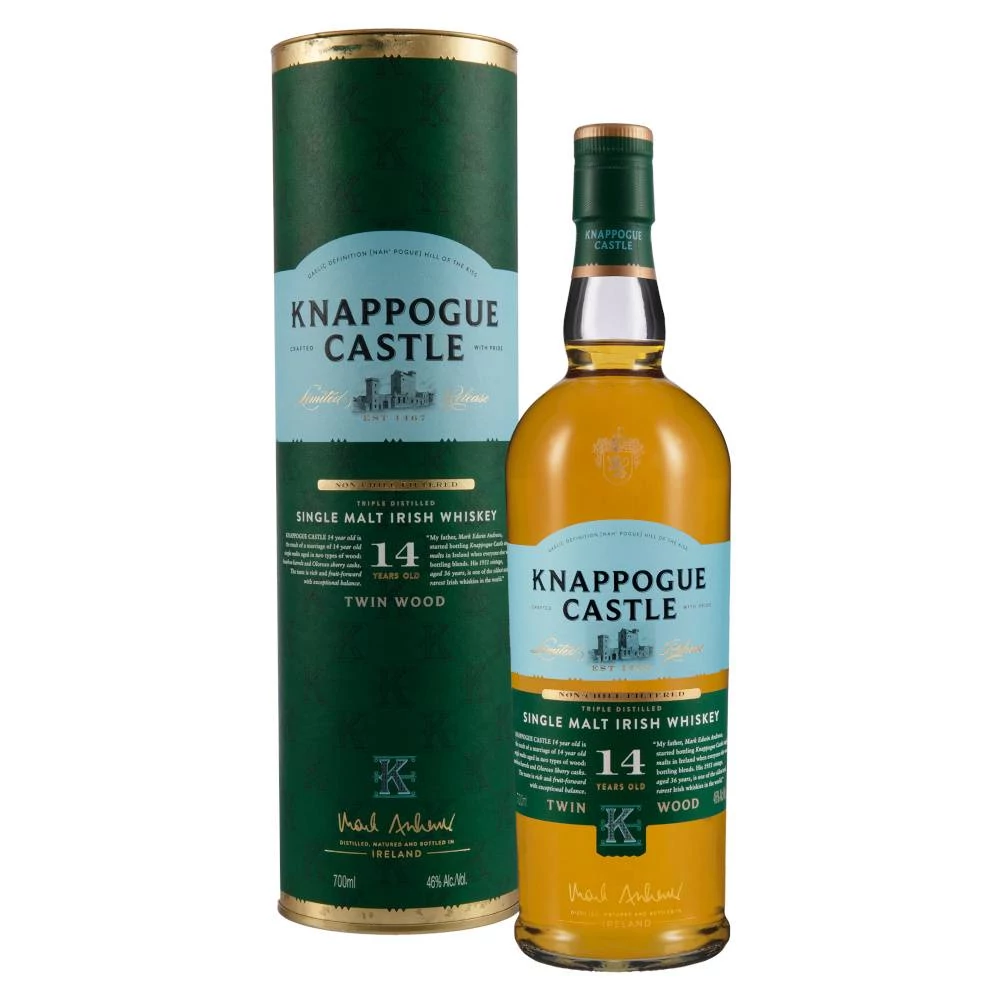 KNAPPOGUE CASTLE Twin Wood 14 Years whisky + dd (0,7l - 46%)